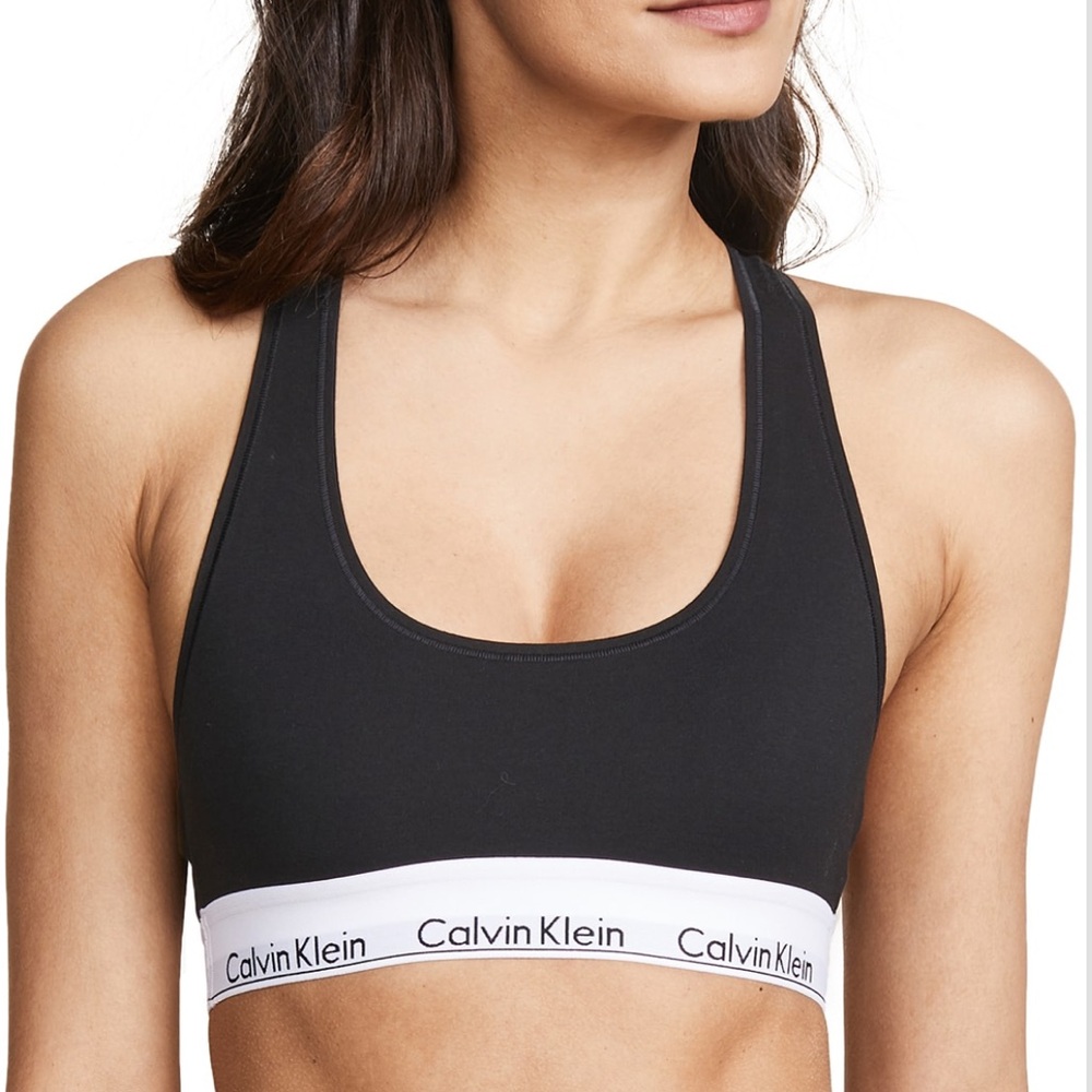 Calvin Klein Black and White Sports Bra